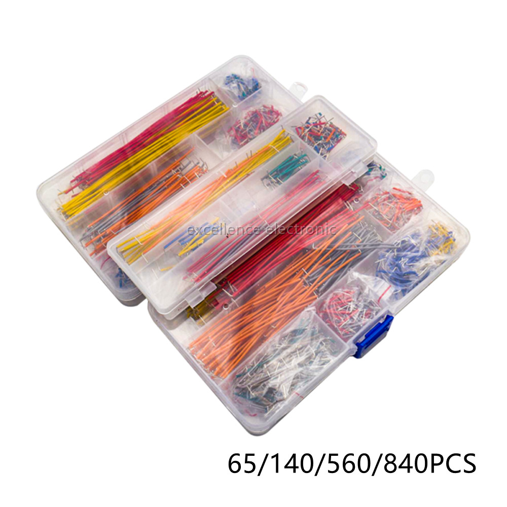 Jumper Wire Kit - 65/140/560/840 adet/kutu Lehimsiz Breadboard Jumper Telleri