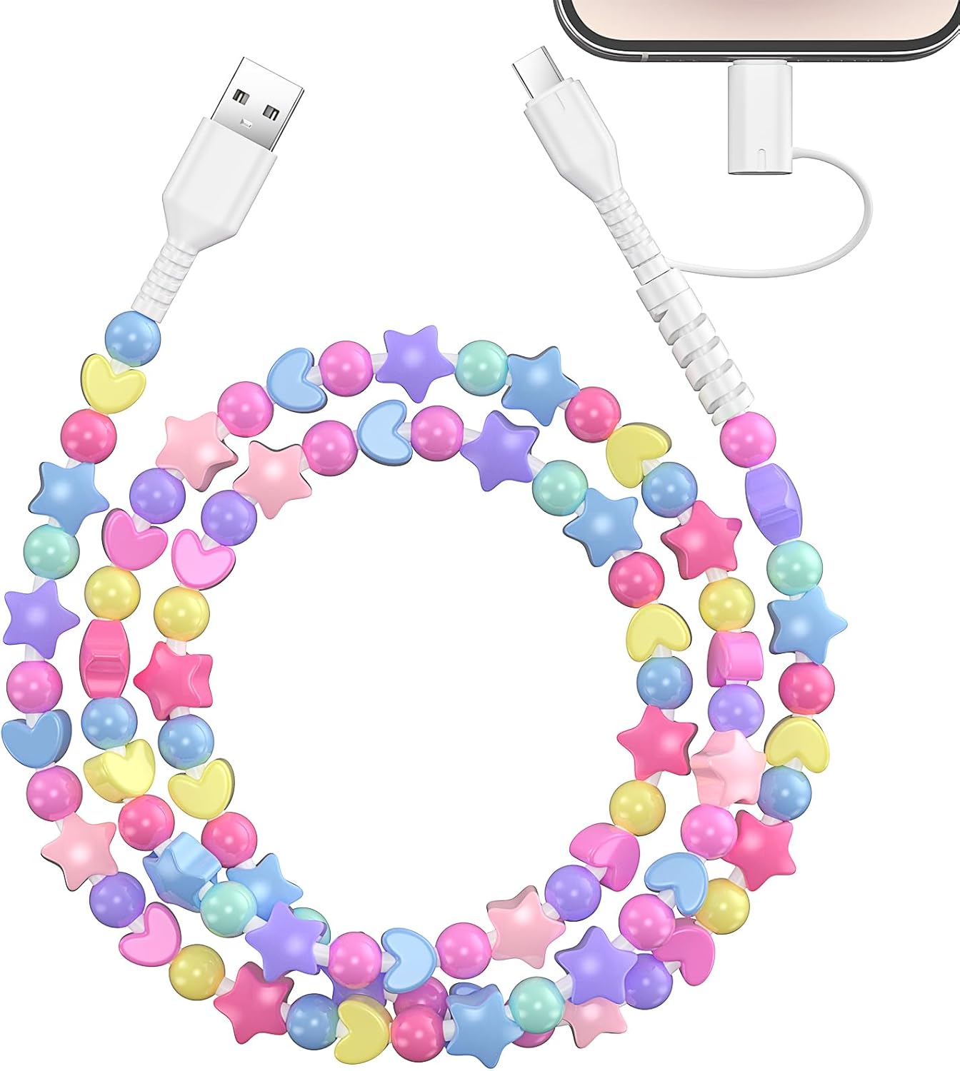 Usb C Cable - Boncuk şarj kablosu, Şarj Kablosu USB