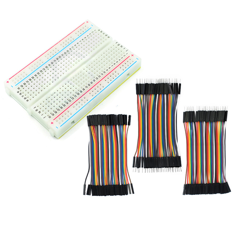 Breadboard 400 Point - Dupont Kablolu ve Jumper Telli 400