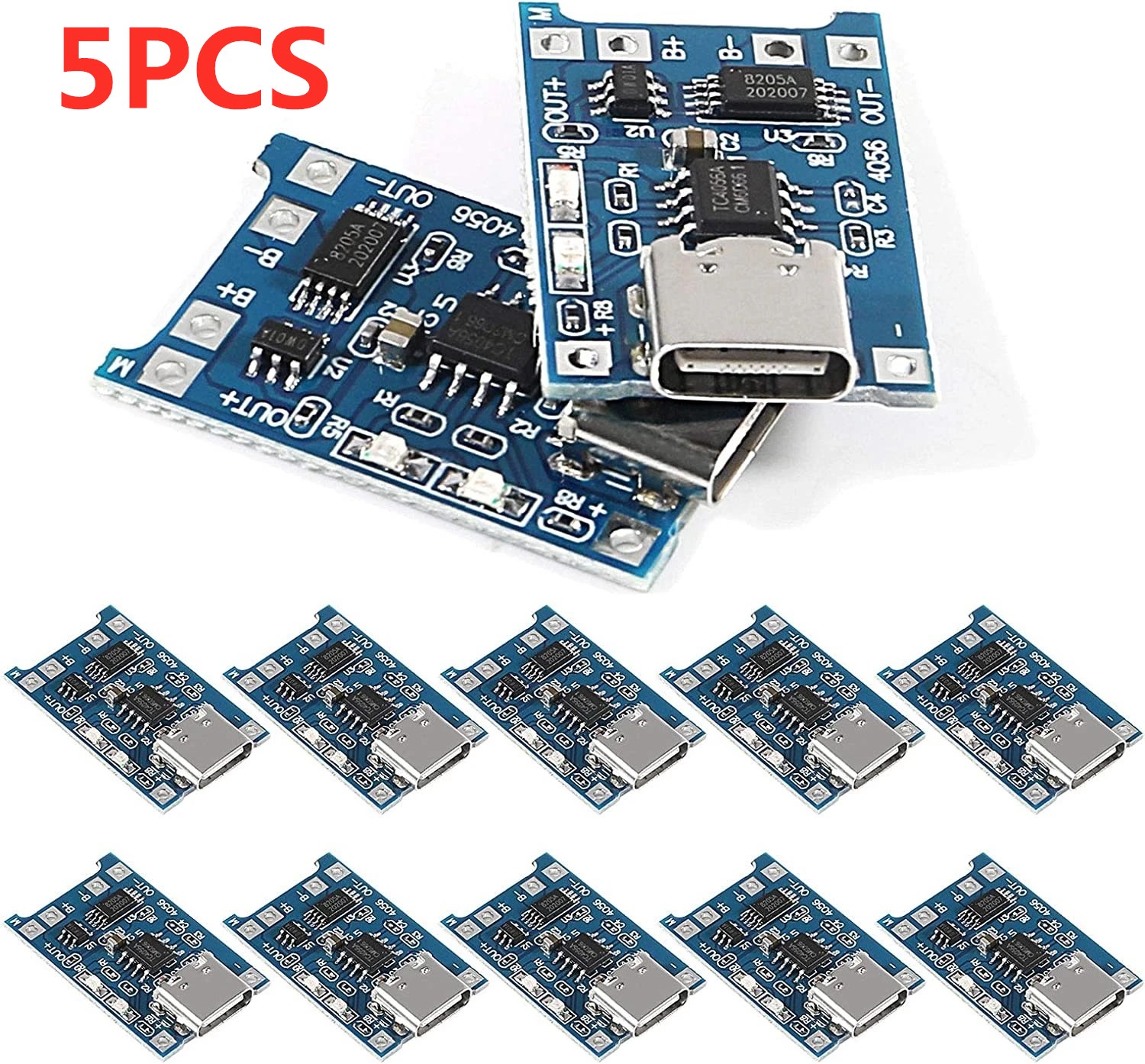 Li Ion Charger Module - 2/5 adet tip-c mikro Mini 5V1A
