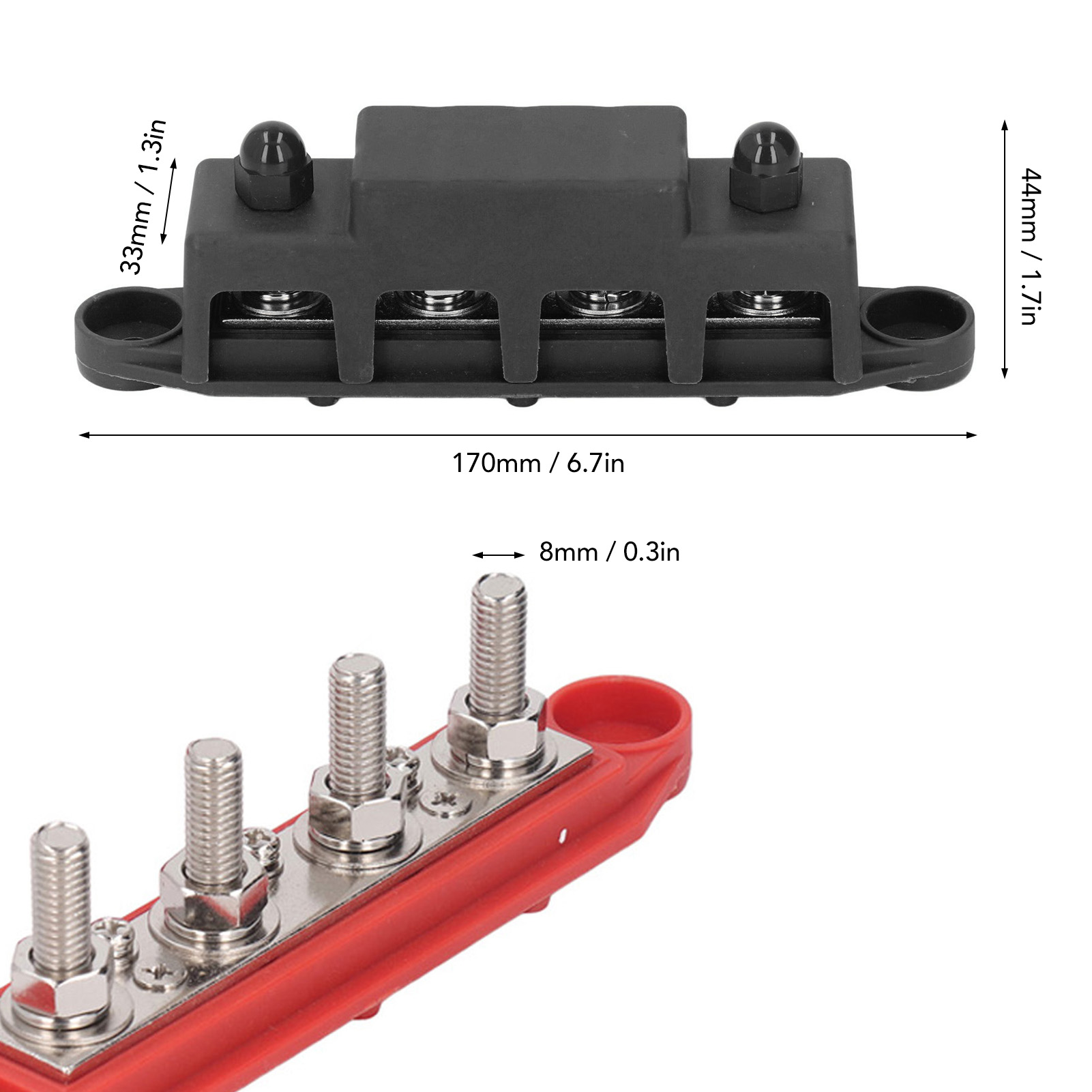 Screw Terminal Block - Güç Dağıtım Bloğu M8 Vidalı 4