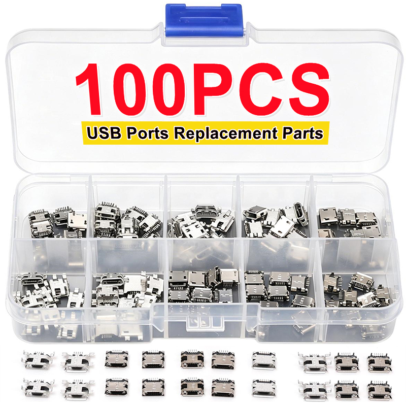 Micro Usb Cable - 100 ADET/Paket 10 Çeşit Dişi 5PIN
