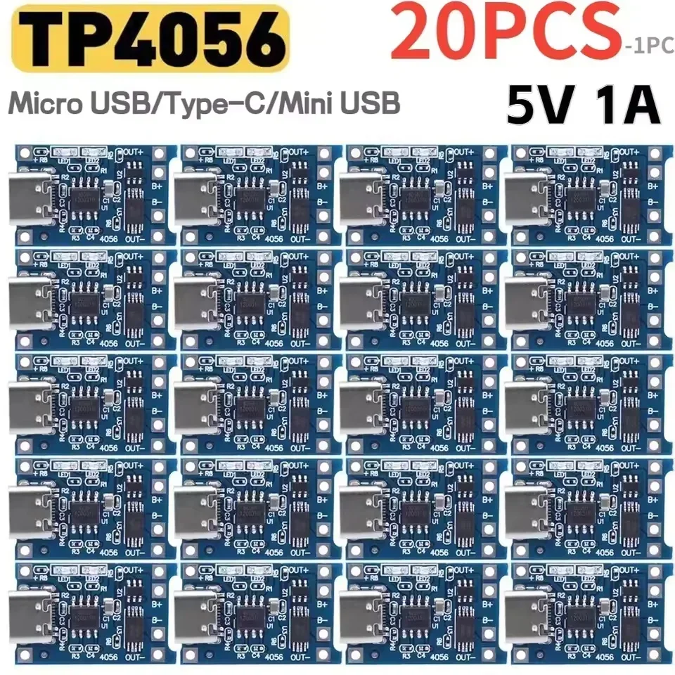 1-20 adet tip-c/mikro/mini USB - Li Ion Charger Module incelemesi ve fiyatı