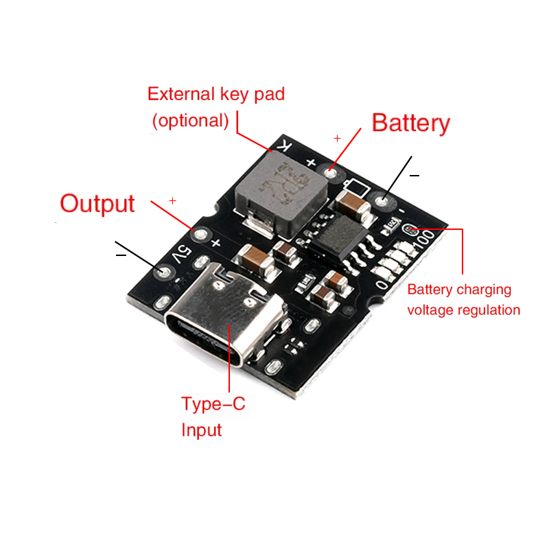 Tip-c USB 5V 2A Boost Dönüştür - Li Ion Charger Module incelemesi ve fiyatı
