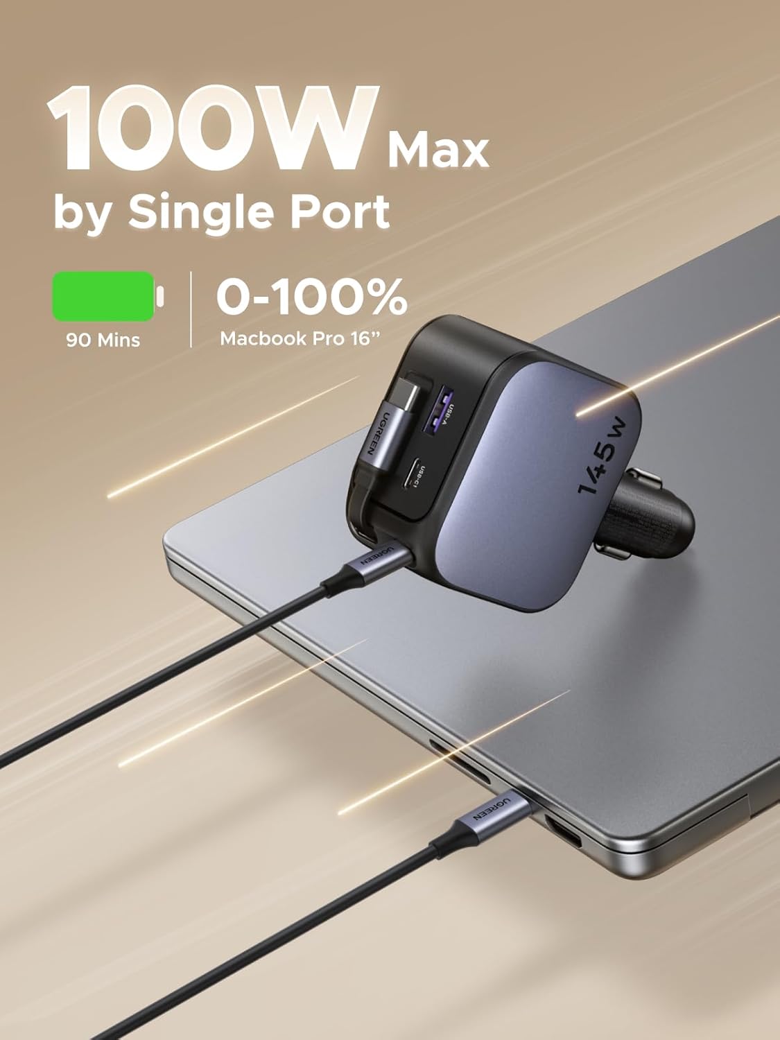 UGREEN 145W 3C1A Geri Çekilebi - Usb C Cable incelemesi ve fiyatı