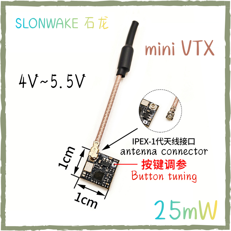 SLONWAKE 5.8G 25mW Küçük VTX 4 - Ipex Connector incelemesi ve fiyatı