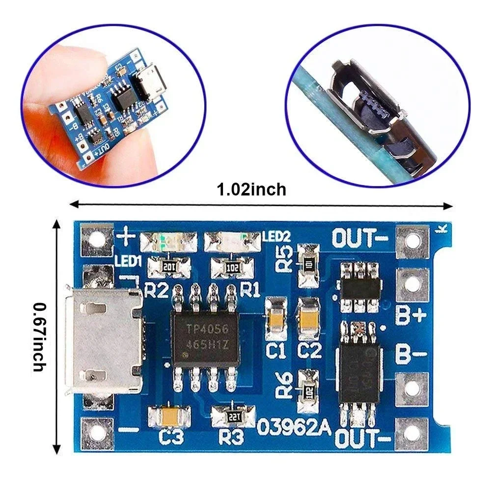 1-20 Adet Tip-C/Mikro/Mini USB - Tp4056 Module incelemesi ve fiyatı