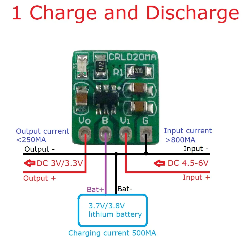 5X CRLD20MA Mini 2'si 1 arada  - Li Ion Charger Module incelemesi ve fiyatı